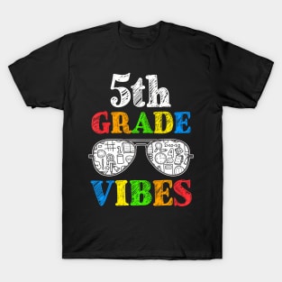 Back To School 5th Grade Vibes First Day Teacher Kids T-Shirt